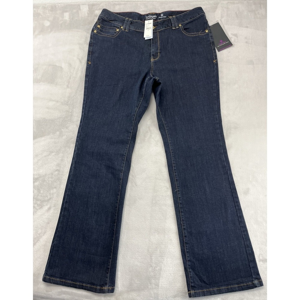 Lane Bryant Jean Women 18 Dark Blue Slim Bootcut Genius Fit Stretch High-Rise